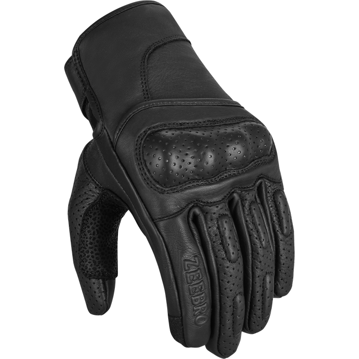 ZeeMen's AC–02 Protective Armor Black Leather Gloves