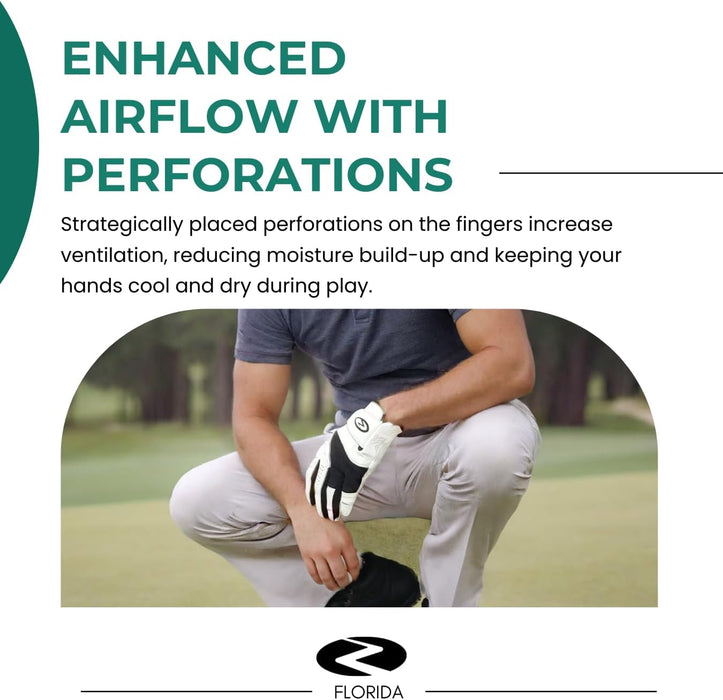 AlbatrossPro Golf Gloves – Left Hand Glove for Right-Handed Golfers, Soft Premium Cabretta Leather