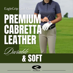 EagleGrip Golf Gloves – Left Hand Glove for Right-Handed Golfers, Soft Premium Cabretta Leather