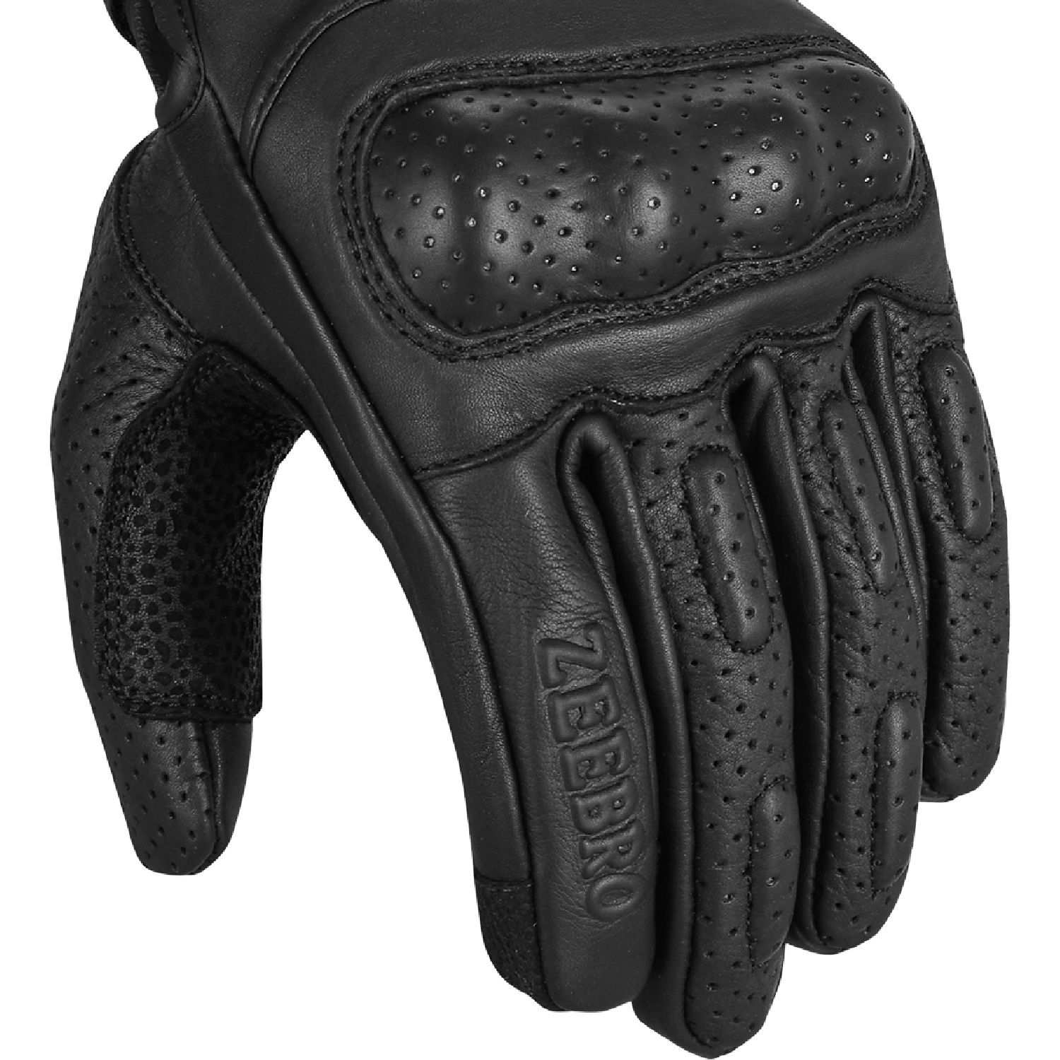 ZeeMen's AC–02 Protective Armor Black Leather Gloves