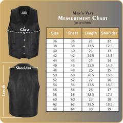 ZeeMen's MC–02 Classic Black Leather Vest