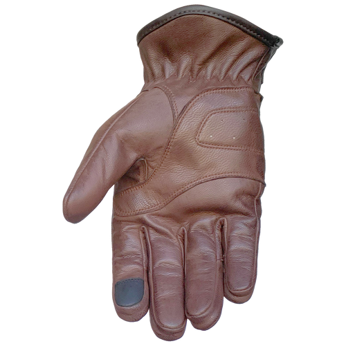 ZeeMen's BSP–02 Aniline Brown Leather Gloves