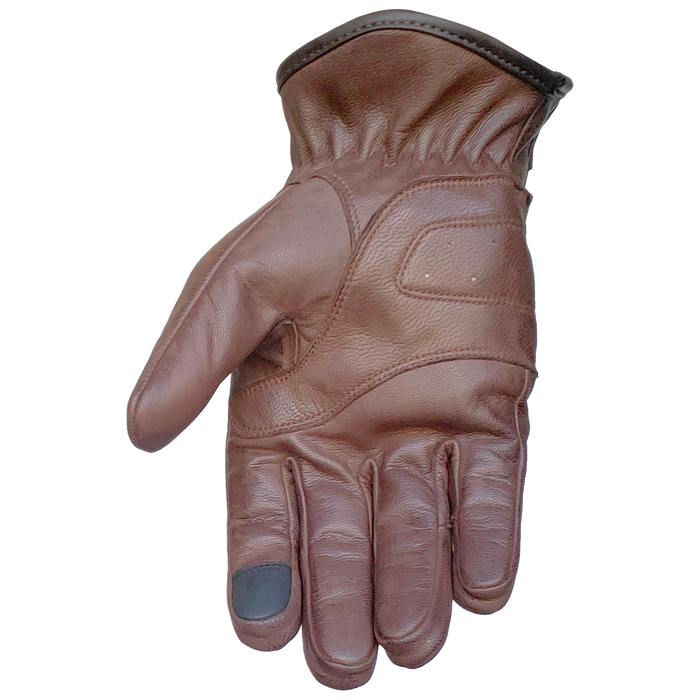 ZeeMen's BSP–02 Aniline Brown Leather Gloves