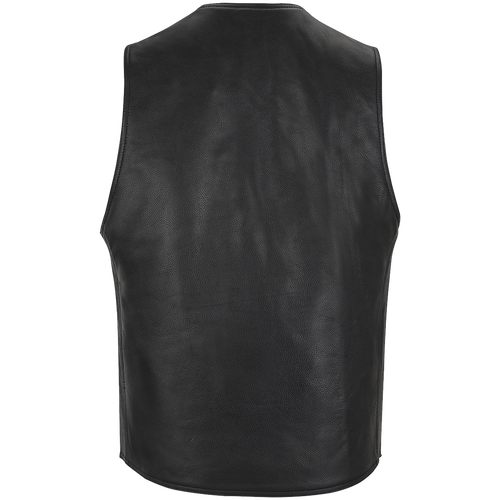 ZeeMen's MC–02 Classic Black Leather Vest