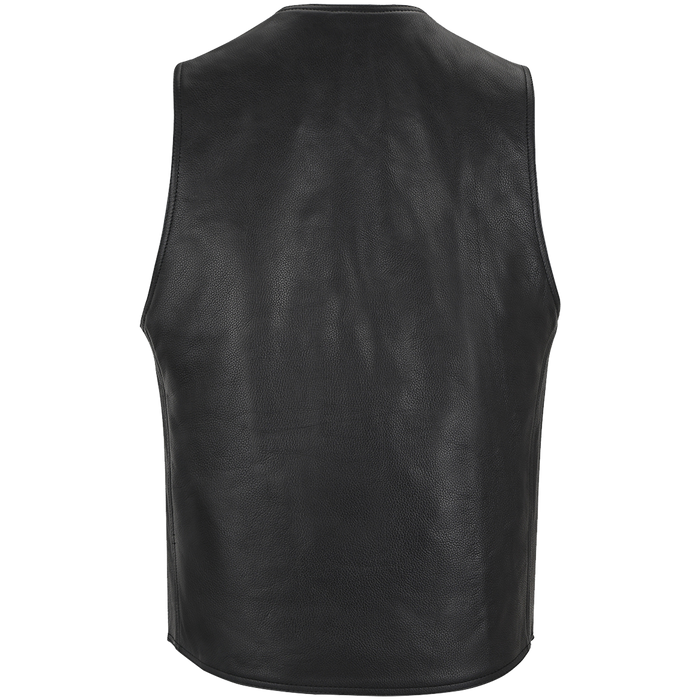 ZeeMen's MC–02 Classic Black Leather Vest