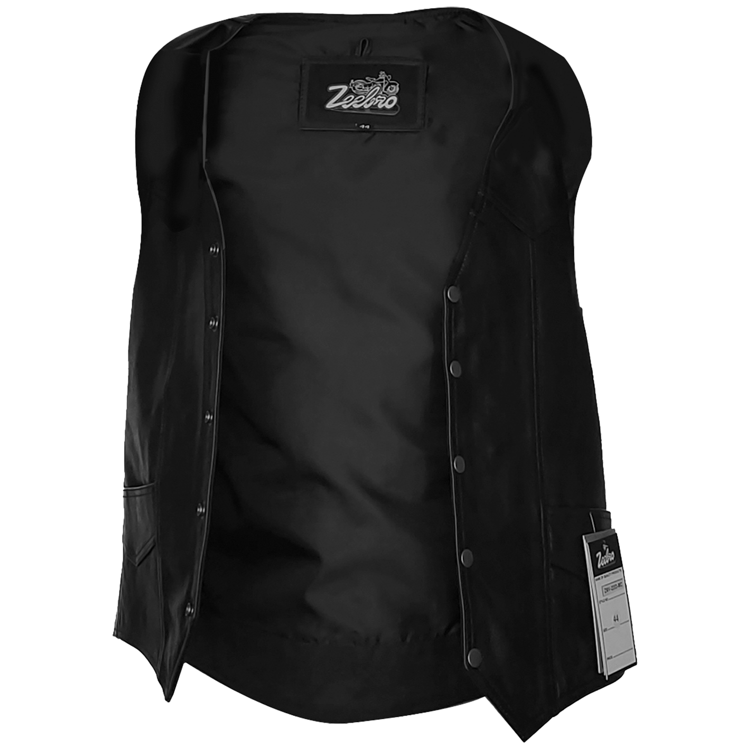 ZeeMen's MC–02 Classic Black Leather Vest