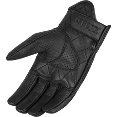 ZeeMen's AC–05 Perforated Protective Armor Black Leather Gloves