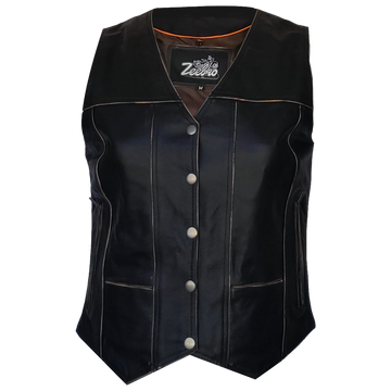 ZeeWomen's WX–231 Waxed Leather Women's Vest