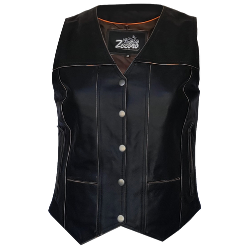 ZeeWomen's WX–231 Waxed Leather Women's Vest