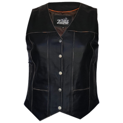 ZeeWomen's WX–231 Waxed Leather Women's Vest