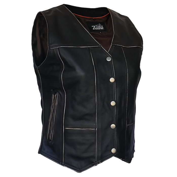 ZeeWomen's WX–231 Waxed Leather Women's Vest