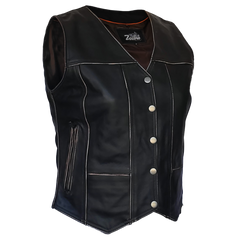 ZeeWomen's WX–231 Waxed Leather Women's Vest