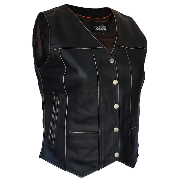 ZeeWomen's WX–231 Waxed Leather Women's Vest