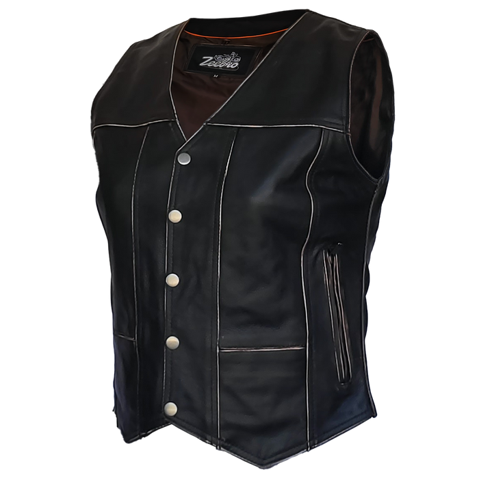 ZeeWomen's WX–231 Waxed Leather Women's Vest