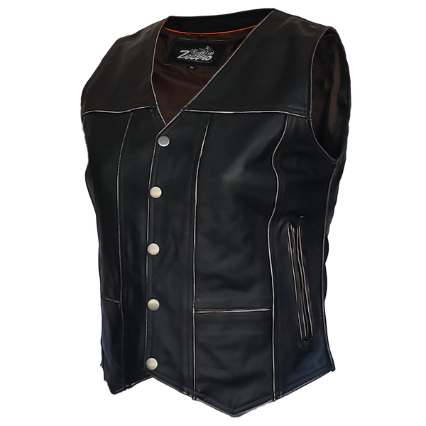 ZeeWomen's WX–231 Waxed Leather Women's Vest